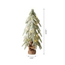 Load image into Gallery viewer, 22"H Lighted Frosted Artificial Table Tree