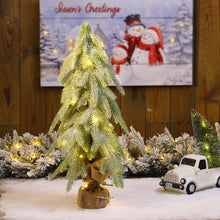 Load image into Gallery viewer, 22"H Lighted Frosted Artificial Table Tree
