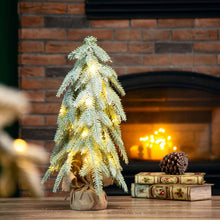Load image into Gallery viewer, 18"H Lighted Frosted Artificial Table Tree