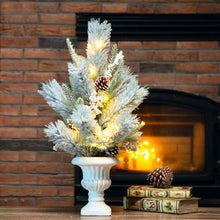 Load image into Gallery viewer, 24"H Lighted Flocked Pinecone and Berries Table Tree