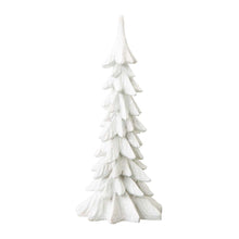 Load image into Gallery viewer, 14.75"H White Resin Christmas Handcrafted Table Tree Décor
