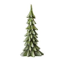 Load image into Gallery viewer, 14.75"H Green Resin Christmas Handcrafted Table Tree Décor