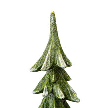 Load image into Gallery viewer, 14.75"H Green Resin Christmas Handcrafted Table Tree Décor