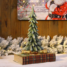 Load image into Gallery viewer, 14.75"H Green Resin Christmas Handcrafted Table Tree Décor