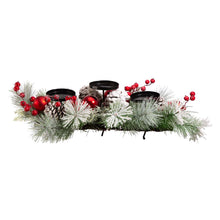 Load image into Gallery viewer, Glitted Berry Ornament Pinecone Candle Holder Centerpiece