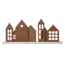 Load image into Gallery viewer, 20"L Metal & Wooden Christmas House Table Décor