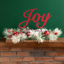 Load image into Gallery viewer, 20"L Christmas Metal "Joy" Floral Centerpiece Table Decor