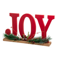 Load image into Gallery viewer, 18"L Wooden Christmas JOY Table Decor
