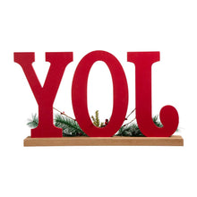 Load image into Gallery viewer, 18"L Wooden Christmas JOY Table Decor