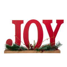 Load image into Gallery viewer, 18"L Wooden Christmas JOY Table Decor