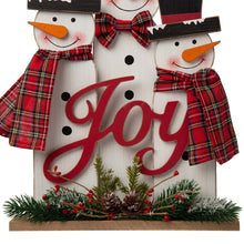 Load image into Gallery viewer, 18"H Wooden Snowman Family Table or Standing Decor