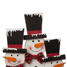 Load image into Gallery viewer, 18"H Wooden Snowman Family Table or Standing Decor