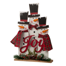 Load image into Gallery viewer, 18"H Wooden Snowman Family Table or Standing Decor
