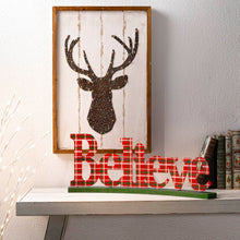 Load image into Gallery viewer, 23.82"L Wooden Believe Table Decor