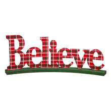 Load image into Gallery viewer, 23.82"L Wooden Believe Table Decor