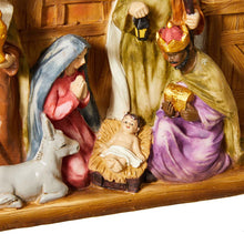 Load image into Gallery viewer, 12.5"L Lighted Resin Nativity Set