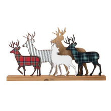 Load image into Gallery viewer, 18"L Galvanized Metal/Wooden Reindeer Table Decor