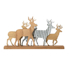 Load image into Gallery viewer, 18"L Galvanized Metal/Wooden Reindeer Table Decor