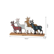 Load image into Gallery viewer, 18"L Galvanized Metal/Wooden Reindeer Table Decor