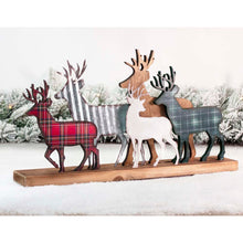 Load image into Gallery viewer, 18"L Galvanized Metal/Wooden Reindeer Table Decor