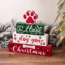 Load image into Gallery viewer, 12"H Lighted Wooden Pet Dog Paw Block Word Sign Decor