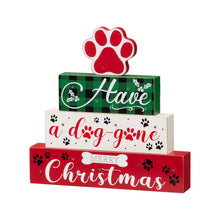 Load image into Gallery viewer, 12"H Lighted Wooden Pet Dog Paw Block Word Sign Decor