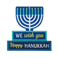 Load image into Gallery viewer, 12"L Hanukkah LED Lighted Wooden Block Word Sign Decor(9 Bulbs)
