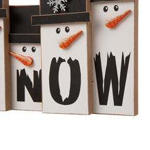 Load image into Gallery viewer, 11.7"L Wooden Christmas Snowman Family Table Decor