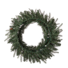 Load image into Gallery viewer, 24"D Pre-Lit Greenery Pine Cone Christmas Wreath with Warm White LED Light
