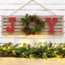 Load image into Gallery viewer, 29.90"L Wooden "JOY" Hanging Sign Wall Decor