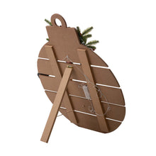 Load image into Gallery viewer, 30"H Lighted Round Wooden Snowman Porch Décor