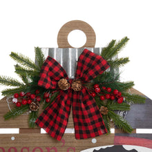 Load image into Gallery viewer, 30"H Lighted Round Wooden Snowman Porch Décor