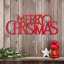 Load image into Gallery viewer, 30"L Metal "MERRY CHRISTMAS" Wall Decor