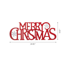 Load image into Gallery viewer, 30"L Metal "MERRY CHRISTMAS" Wall Decor