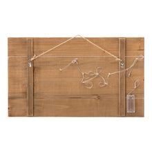 Load image into Gallery viewer, 24"L Christmas Lighted Wooden Santa Wall Hanging Decor