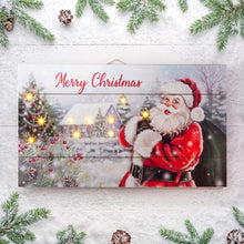 Load image into Gallery viewer, 24"L Christmas Lighted Wooden Santa Wall Hanging Decor