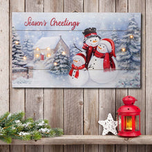 Load image into Gallery viewer, 24"L Christmas Lighted Wooden Snowman Wall Hanging Decor