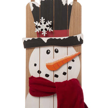Load image into Gallery viewer, 42"H?Wooden Sleigh Christmas Snowman Porch Sign