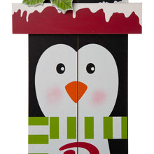 Load image into Gallery viewer, 42.00"H Wooden Penguin Porch Sign - BRIGHT