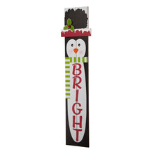 Load image into Gallery viewer, 42.00"H Wooden Penguin Porch Sign - BRIGHT