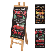 Load image into Gallery viewer, Double Sided Wooden Easel Porch Sign with One Changeable Sided Sign Board (Fall & Christmas)