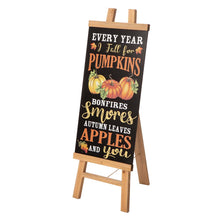 Load image into Gallery viewer, Double Sided Wooden Easel Porch Sign with One Changeable Sided Sign Board (Fall & Christmas)