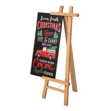 Load image into Gallery viewer, Double Sided Wooden Easel Porch Sign with One Changeable Sided Sign Board (Fall & Christmas)