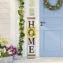 Load image into Gallery viewer, 42"H Wooden "Home" Porch Sign with 3 Interchangeable Floral Wreaths(Spring/ Fall/ Christmas)