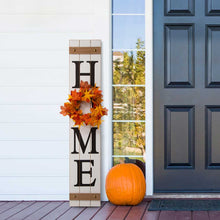 Load image into Gallery viewer, 42"H Wooden "Home" Porch Sign with 3 Interchangeable Floral Wreaths(Spring/ Fall/ Christmas)