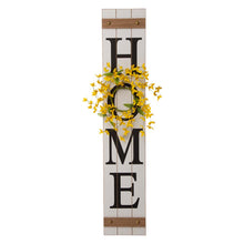 Load image into Gallery viewer, 42"H Wooden "Home" Porch Sign with 3 Interchangeable Floral Wreaths(Spring/ Fall/ Christmas)