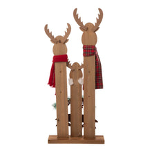 Load image into Gallery viewer, 34.80"H Wooden Deer Family Welcome Porch Decor
