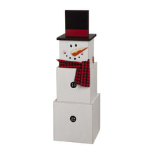 Load image into Gallery viewer, 36.22"H Wooden Snowman Double-edage Box Porch Decor ( Christmas & Fall)