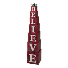 Load image into Gallery viewer, 42.13"H Wooden BELIEVE Double-edage Porch Decor