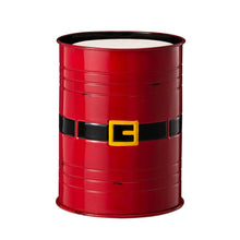 Load image into Gallery viewer, Christmas Santa Belt Metal Storage Container Space Saver with Wood Lid, Set of 2